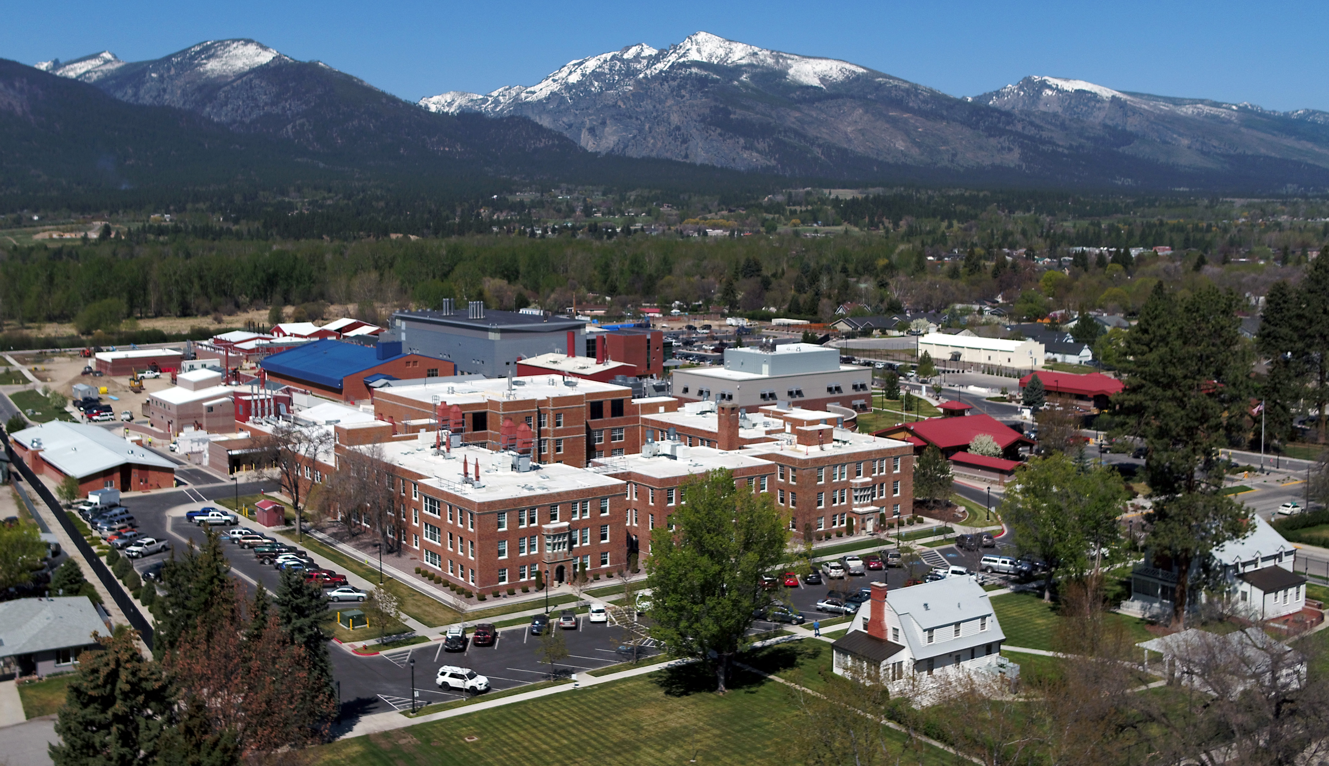 an arial photo of the campus of Rocky Mountain Laboratories