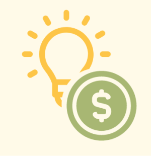 light bulb and money icon