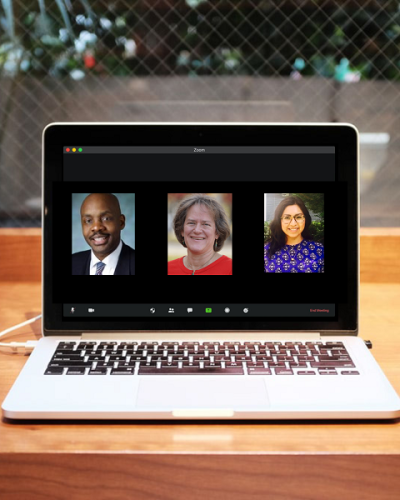 Richard Benson, M.D., Ph.D., D. Rebecca Prevots, Ph.D., M.P.H, and Talia M. Quandelacy, Ph.D., Sc.M., M.P.H. served as panelists virtually during the NIAID Postbac Research Training and Development Series.