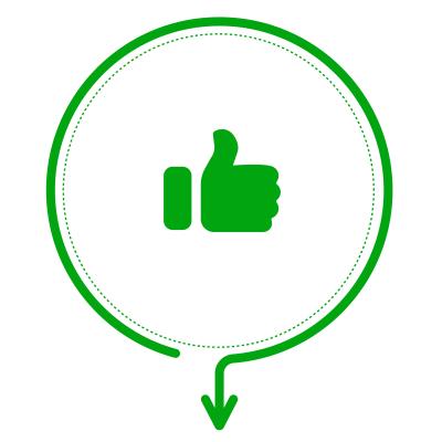 icon of a thumbs up