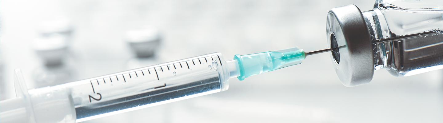 a vile and syringe