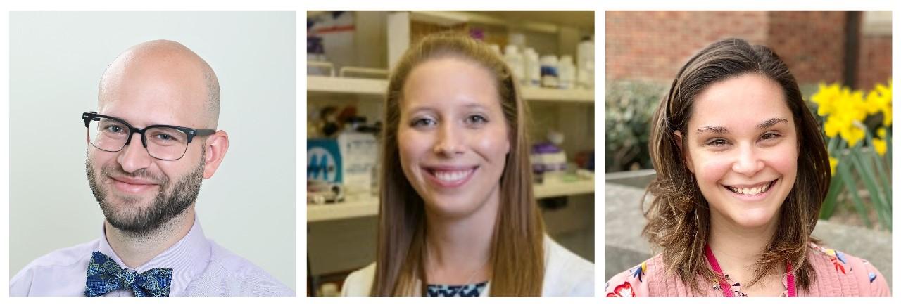 Headshots of Drs. Andrew Platt, Samantha Muccilli, and Alexandria Wells